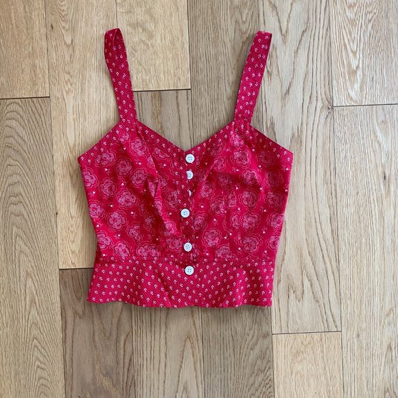 Rouje Rita Top in Red - Picture 4 of 6